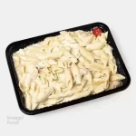 پاستا آلفردو - 350 گرم پنه، 120 گرم سینه مرغ، سس شیر و خامه، پنیر پارمسان