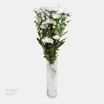 دسته گل داوودی سفید	 1 دسته - نوع تزیین را در مرحله بعد انتخاب کنید