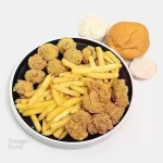 مینی باکس - 5 عدد لقمه سوخاری، سیب زمینی سرخ شده، قارچ سوخاری، نان بروچن...