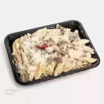 پاستا شف کوچک  - پنه، گوشت گوساله ریش ریش شده، سینه مرغ گریل، قارچ، سس مخصوص،...