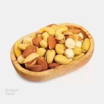 آجیل چهار مغز زعفرانی شور 500 گرم - پسته اکبری، بادام هندی، مغز بادام، مغز فندق