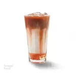 کارامل ماکیاتو سرد متوسط - ترکیب اسپرسو دو شات، طعم دهنده وانیل، سس کارامل و شیر به همر...
