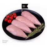 سینه مرغ ممتاز 1 کیلوگرم - سینه مرغ استیکی، پاک شده، بدون پوست و چربی، مناسب زرشک پلو و...