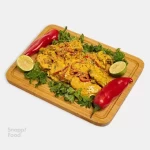 بازو کبابی لیمویی 1 کیلوگرم - بازوی مرغ پاک شده مرینیت شده سبزیجات تازه سس خردل و زعفران و...