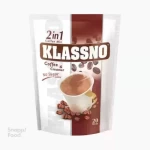 کافی میکس قهوه و خامه کلاسنو بدون شکر 2 در 1 Klassno 20 ساشه - قابلیت آماده سازی با شیر و آب جوش را دارد

