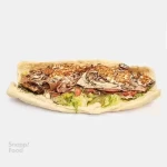 ساندویچ ژامبون تنوری - 4 ورق ژامبون گوشت 80%، قارچ، پنیر پیتزا، کاهو، گوجه، خیارشور...